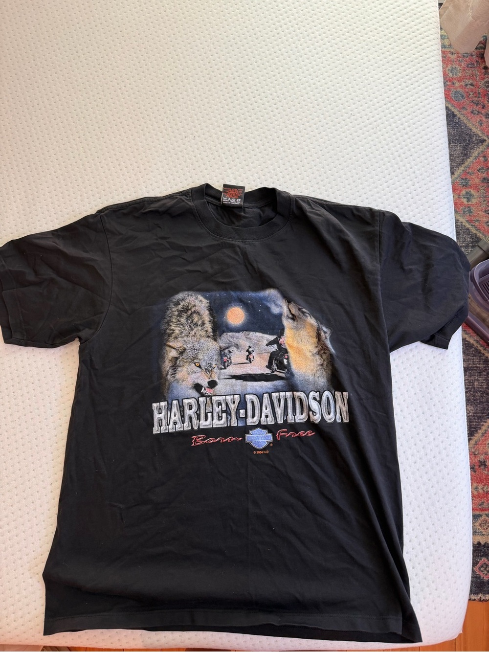 Harley-Davidson Black Short Sleeve Wolf Graphic Tee